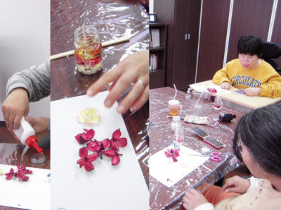 12月の美会は、ジェルキャンドル作りをしました。