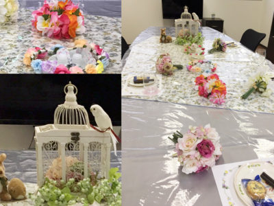 8月の美会では、フレーバーティーをいただきました。