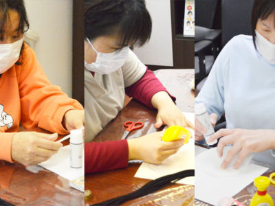 3月の美会はマスク作りをしました。