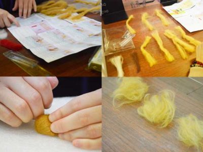 10月の美会はフェルトマスコット作りです。