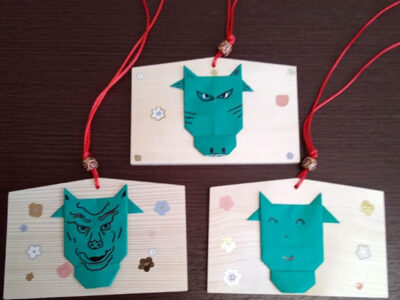 １月のほっこらぼ会で絵馬を作りました